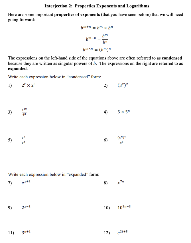 Solved Write each expression below in “condensed” form: | Chegg.com