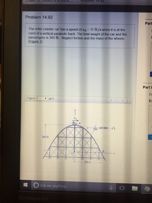 Solved Problem 14.92 The roller coaster car has a speed of | Chegg.com