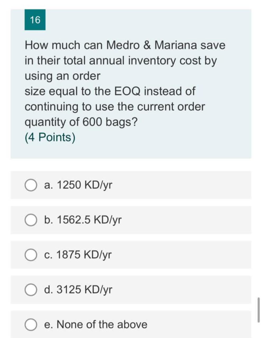 Solved Answer questions 12 to 16 based on the following | Chegg.com