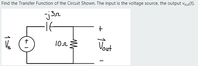 Solved Find the Transfer Function of the Circuit Shown. The | Chegg.com