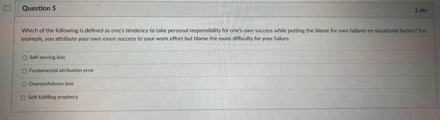 Solved Question 5 2 Pts Which Of The Following Is Defined As Chegg