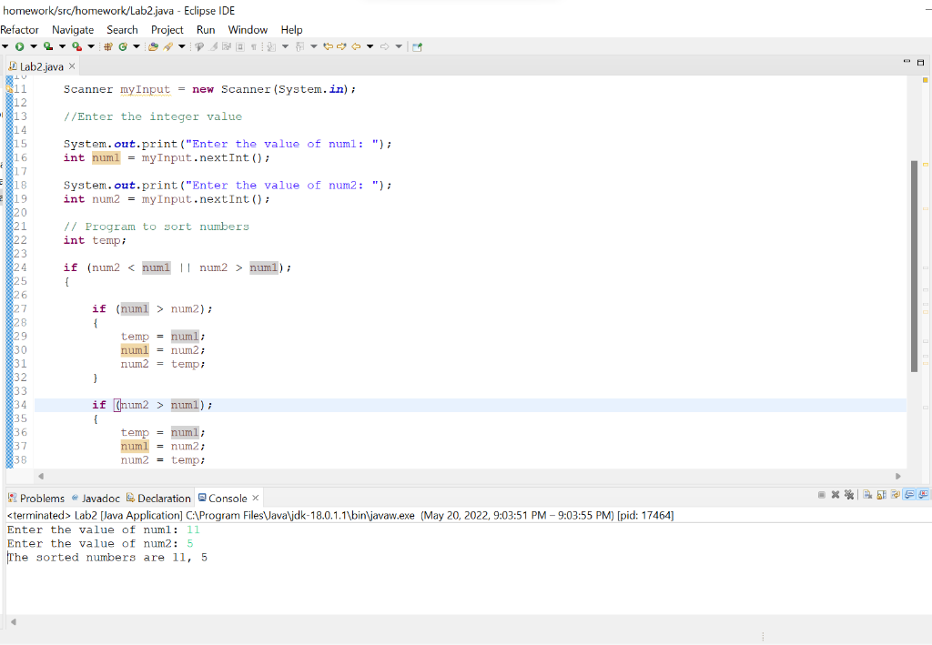 Solved I need help setting up if statement in my program. I | Chegg.com
