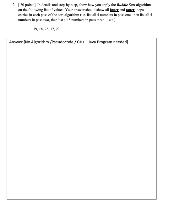 Solved 2. [ 20 points) In details and step-by-step, show how | Chegg.com