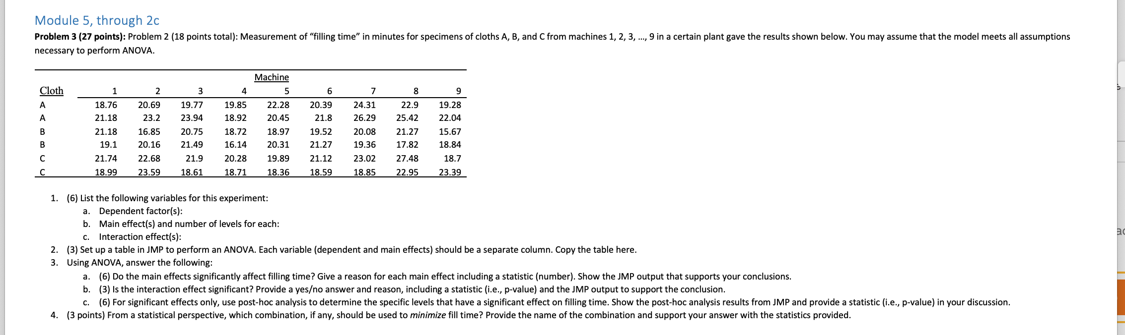 Module 5, through 2c Problem 3 (27 points): Problem 2 | Chegg.com