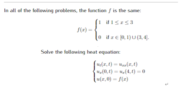Solved In all of the following problems, the function f is | Chegg.com