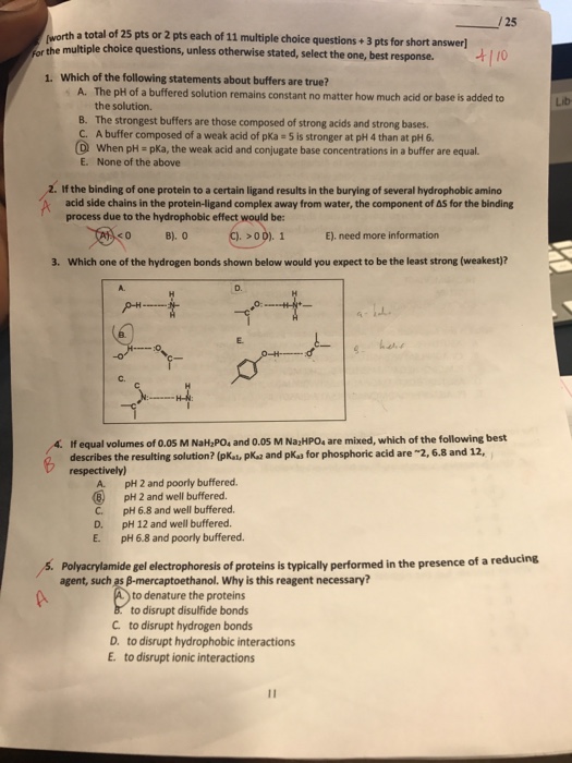 Solved /2:5 worth a total of 25 pts or 2 pts each of 11 | Chegg.com