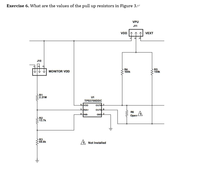 Solved Exercise 6. What are the values of the pull up | Chegg.com