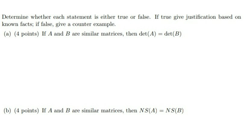 Solved Determine whether each statement is either true or | Chegg.com