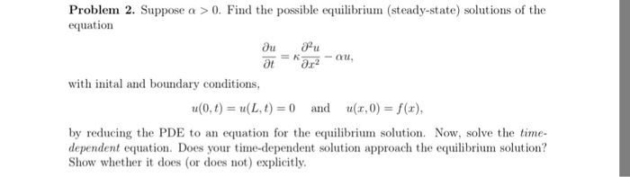 Solved Problem 2. Suppose a 0. Find the possible equilibrium | Chegg.com