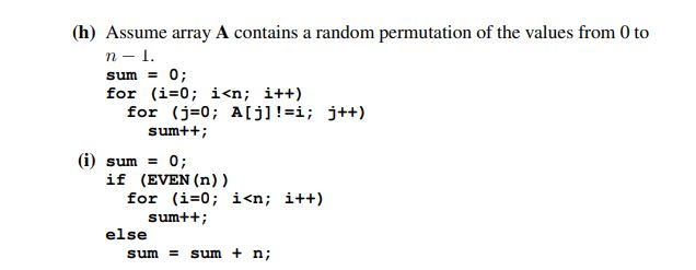 E Sum 0 For I 1 I N I For J 1 J N Chegg Com