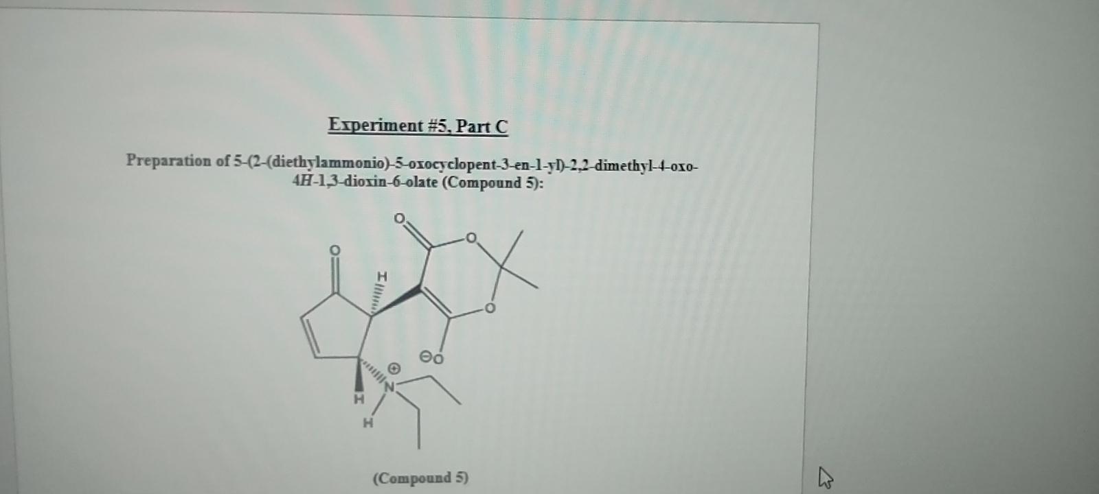 Solved Experiment #5 organic chemistry Post-lab question 3. | Chegg.com