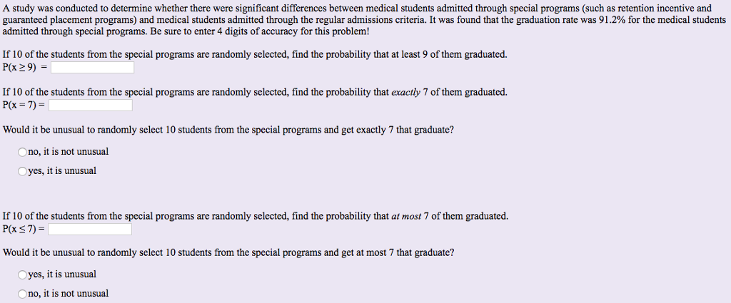Solved A study was conducted to determine whether there were | Chegg.com