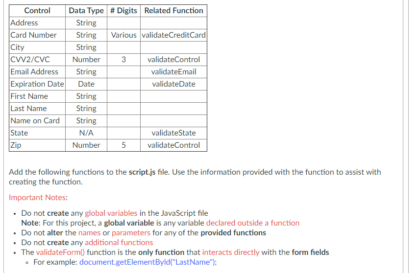Solved I need help with javascript. Could you make it as | Chegg.com