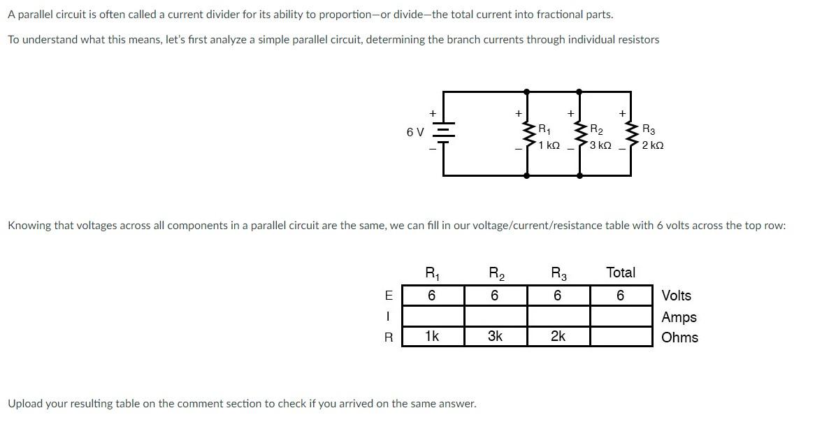 Solved A parallel circuit is often called a current divider | Chegg.com