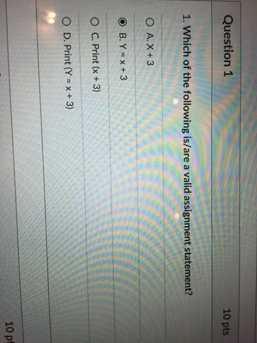 Solved Question 1 10 pts 1. Which of the following is/are a | Chegg.com
