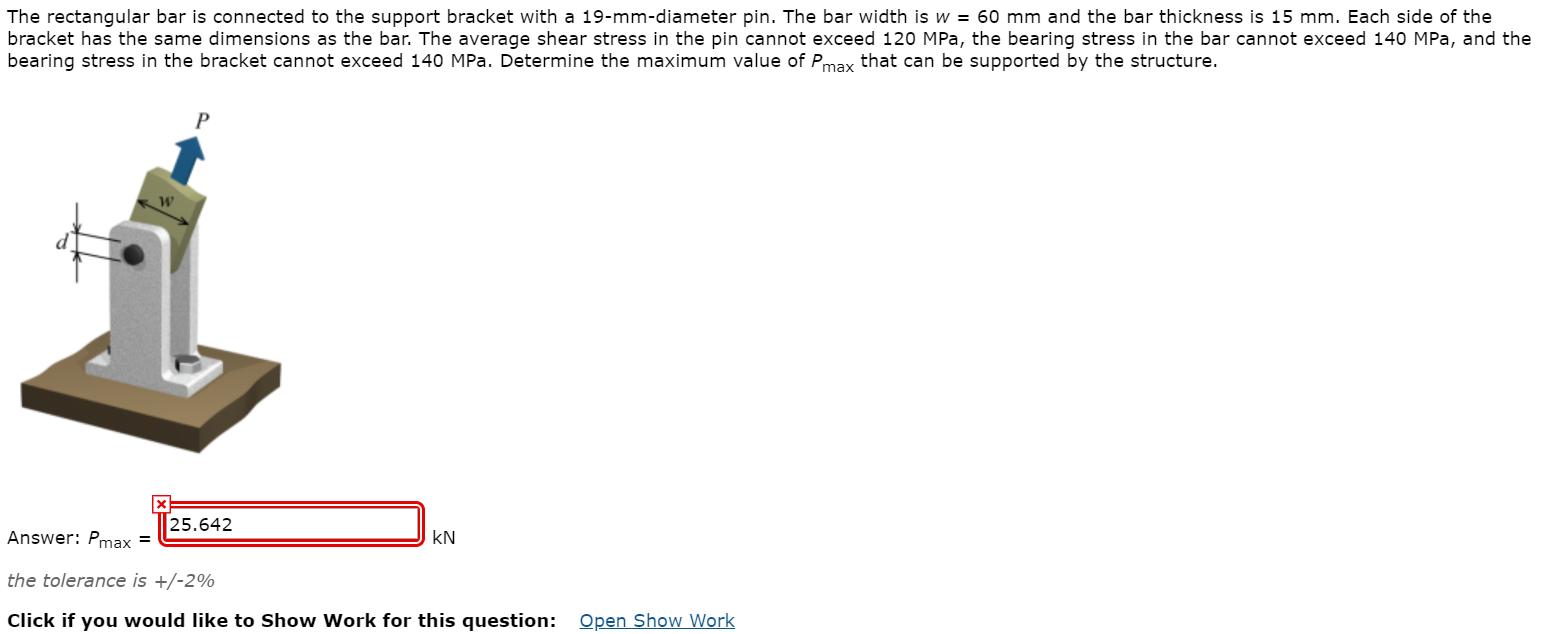 Solved The rectangular bar is connected to the support