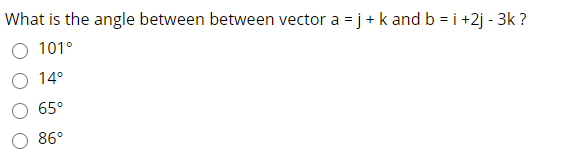 Solved + What Is The Angle Between Between Vector A = J + K | Chegg.com