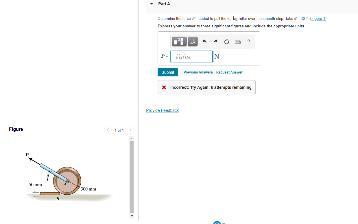 Solved Part A Determine the force P needed to pull the 60-kg | Chegg.com