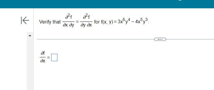 Verify that \( \frac{\partial^{2} f}{\partial x \partial y}=\frac{\partial^{2} f}{\partial y \partial x} \) for \( f(x, y)=3 