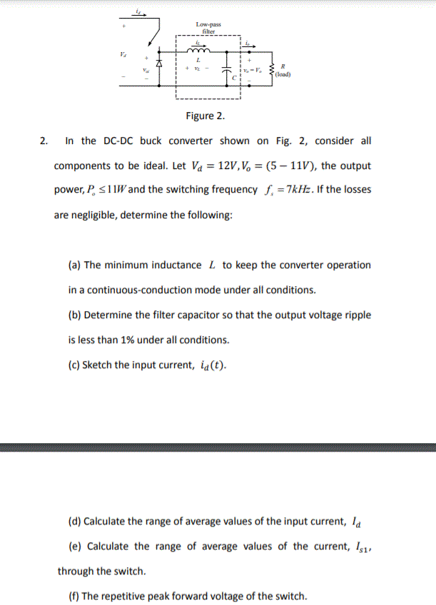 Low-pass filter R (lead) Figure 2. 2. In the DC-DC | Chegg.com