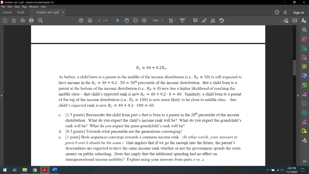 Problem Set 7.pdf - Adobe Acrobat Reader DC File Edit | Chegg.com