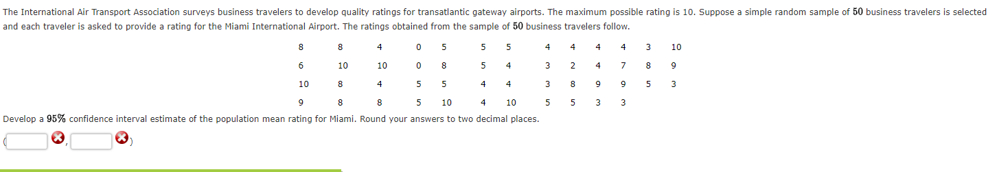 Solved Develop a 95% confidence interval estimate of the | Chegg.com