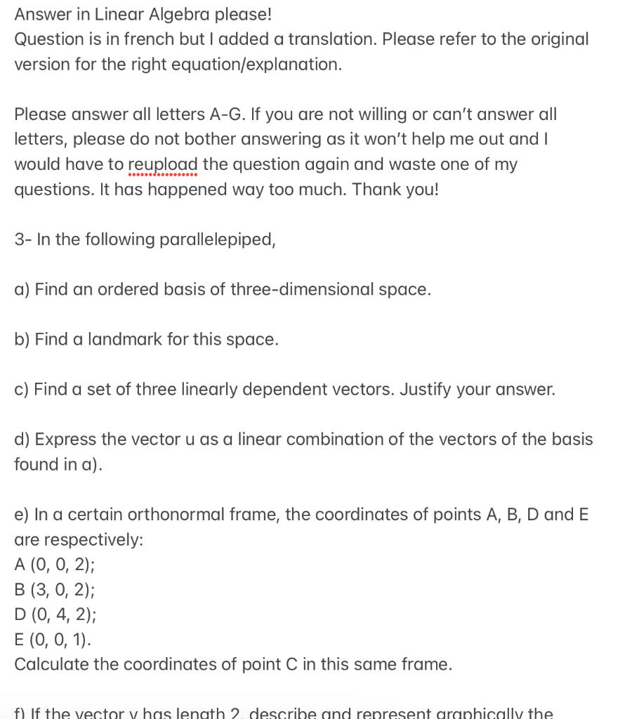 Solved Answer in Linear Algebra please! Question is in | Chegg.com