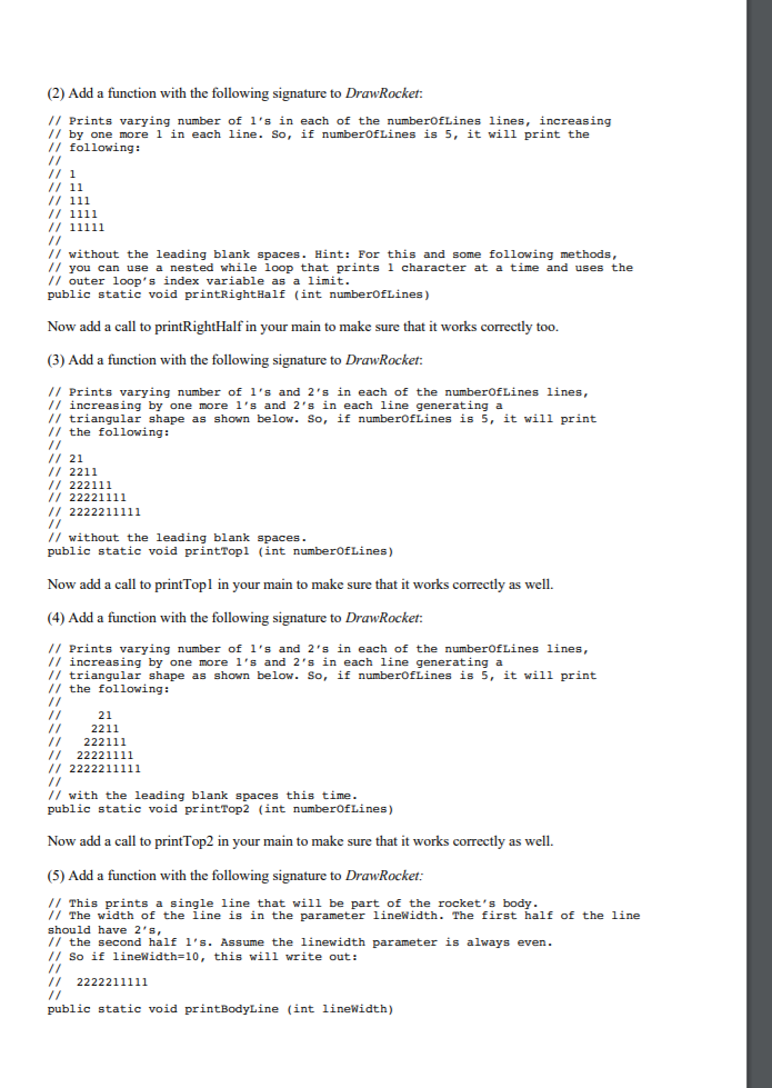 Solved In this problem, you will write a class Draw Rocket