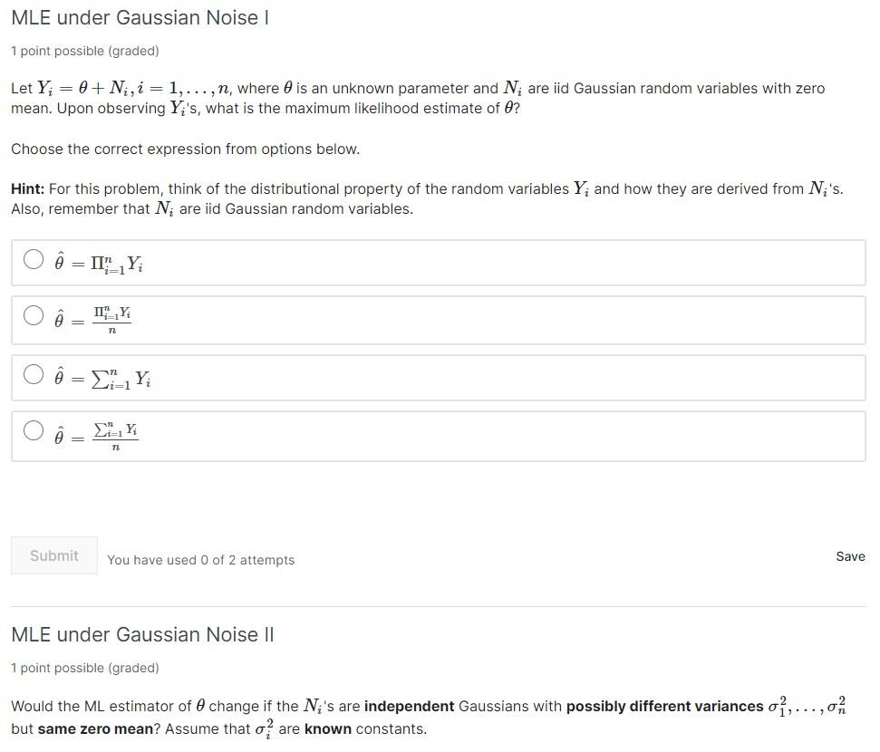 mle-under-gaussian-noise-i-1-point-possible-graded-chegg