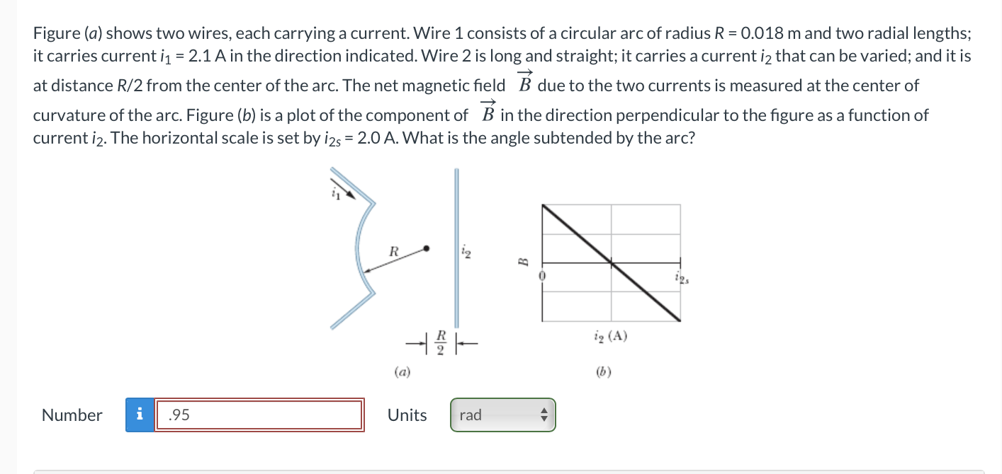 Solved Figure (a) shows two wires, each carrying a current.