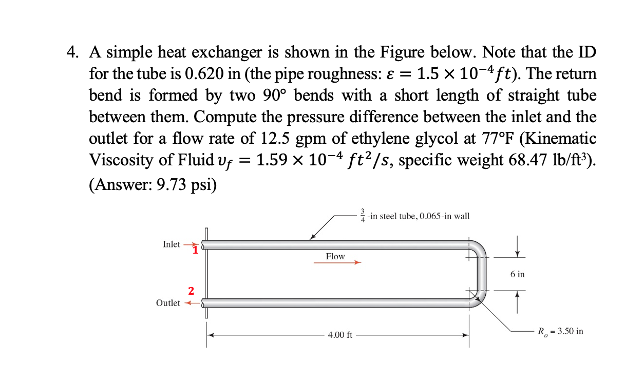 Solved 4. A simple heat exchanger is shown in the Figure | Chegg.com