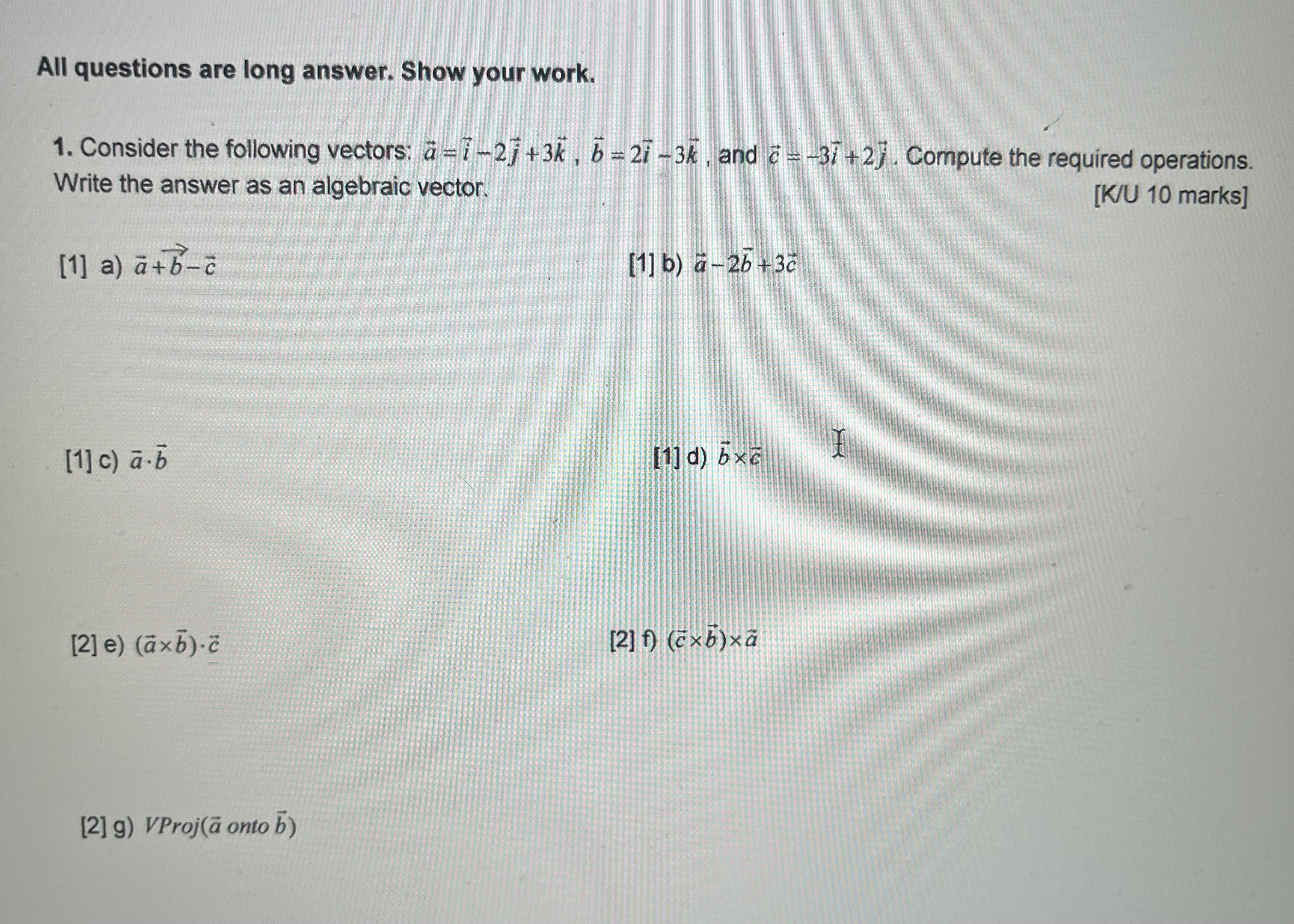 Solved All questions are long answer. Show your | Chegg.com