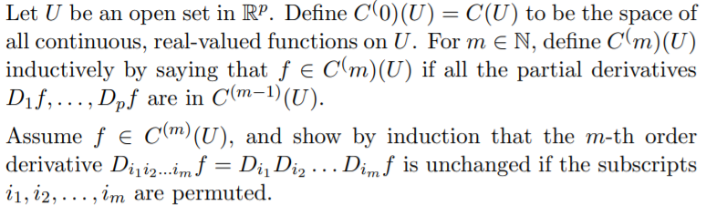 Solved Let U be an open set in RP. Define CO)(U) = C(U) to | Chegg.com
