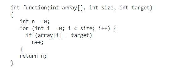 Solved What is returned for the call function(array, 5, 4) | Chegg.com