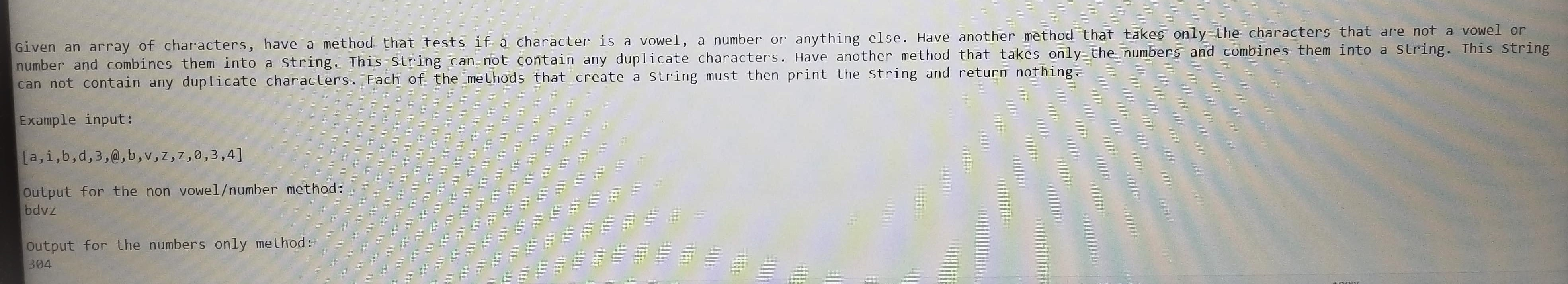 Solved Write the given method in JAVA, please. | Chegg.com