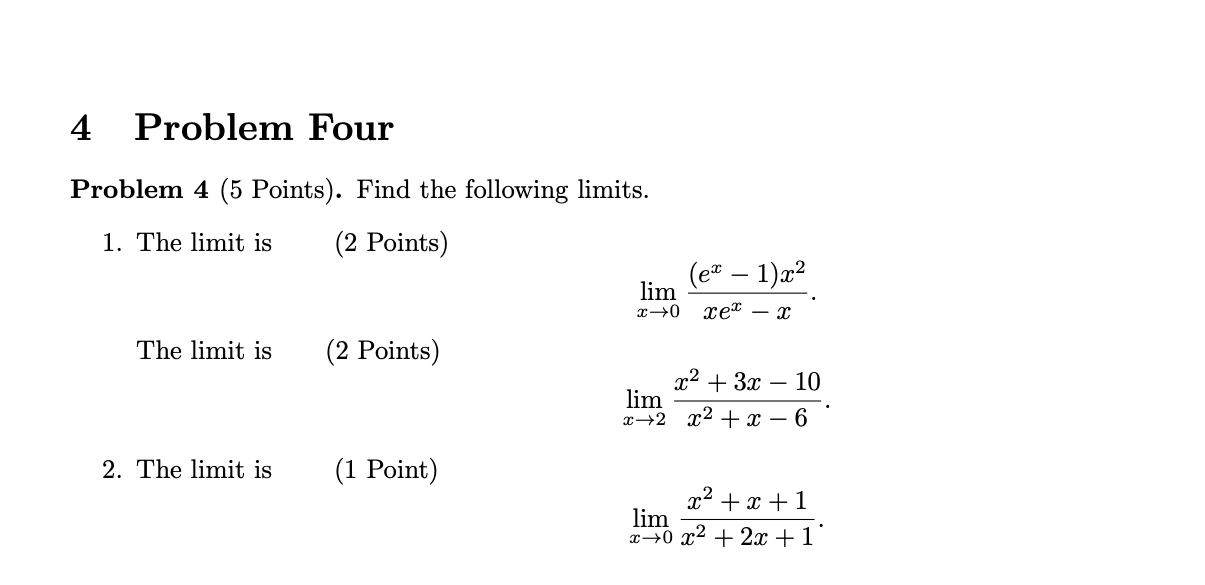 Solved 4 ﻿Problem FourProblem 4 (5 ﻿Points). ﻿Find The | Chegg.com