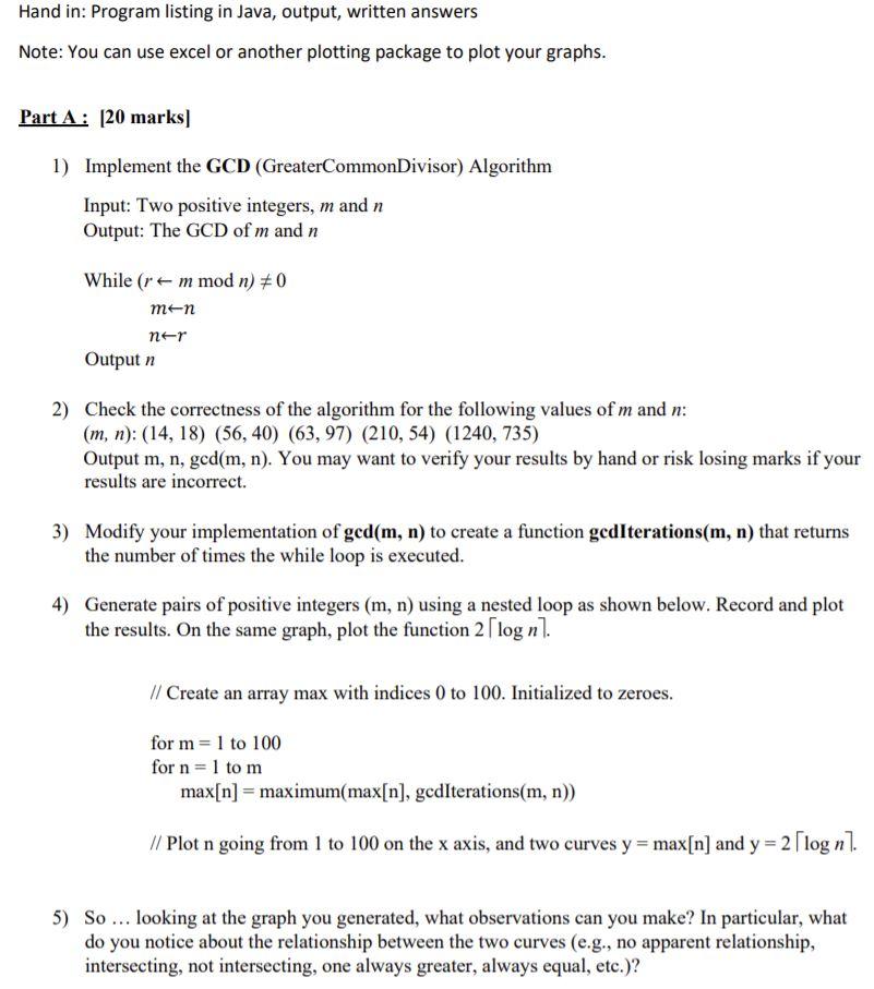 Solved Hand in: Program listing in Java, output, written | Chegg.com