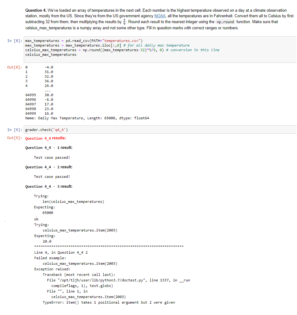 Solved data in temperature.cvs from line 1995 to 2005 | Chegg.com