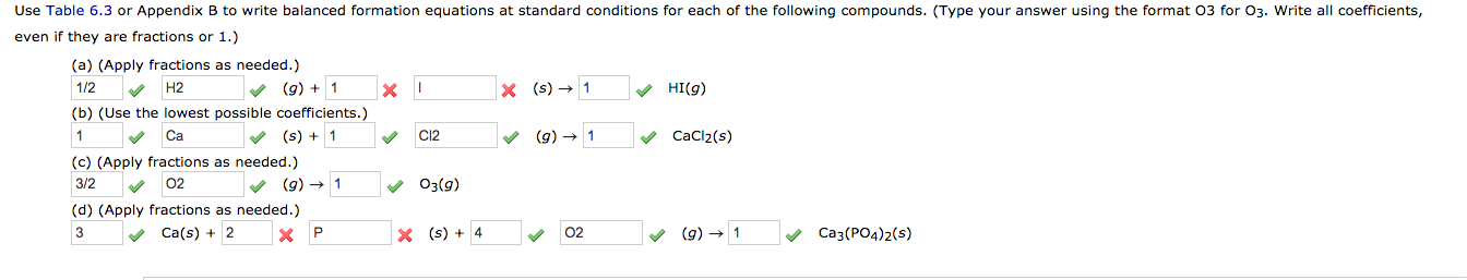 Solved Use Table 6.3 or Appendix B to write balanced | Chegg.com