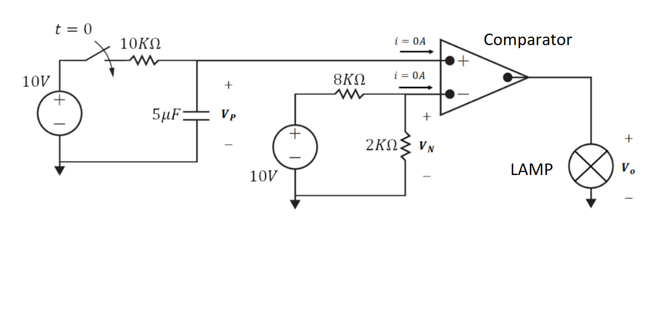 Solved Delay circuit. The comparator's behavior is given | Chegg.com