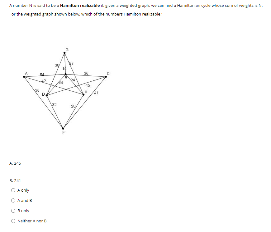 Solved A Number N Is Said To Be A Hamilton Realizable If, | Chegg.com