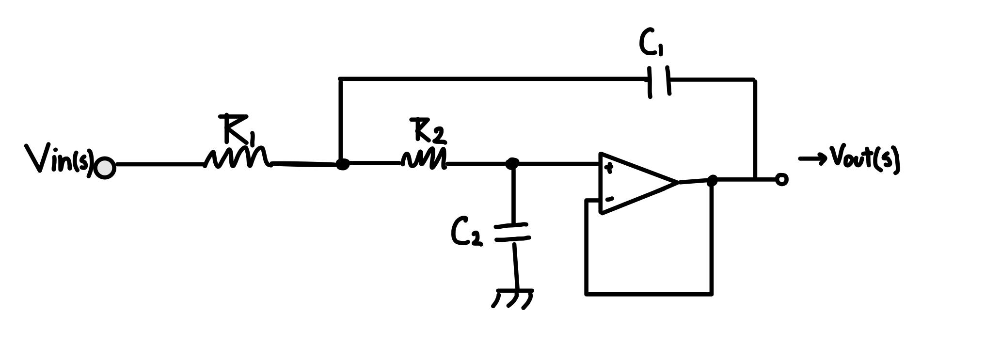 Solved Below is a Sallen-Key active filter. Determine the | Chegg.com