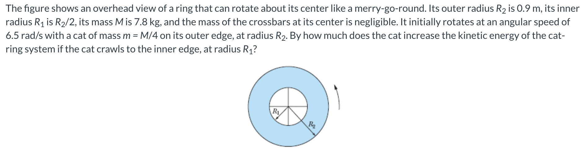 Solved The figure shows an overhead view of a ring that can | Chegg.com