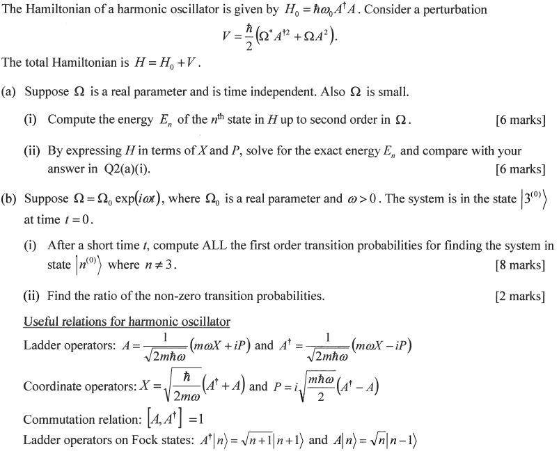 h . The Hamiltonian of a harmonic oscillator is given | Chegg.com