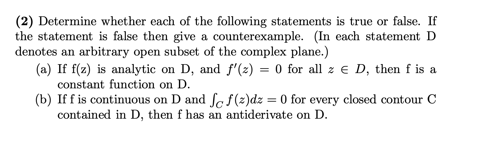 Solved (2) Determine Whether Each Of The Following | Chegg.com