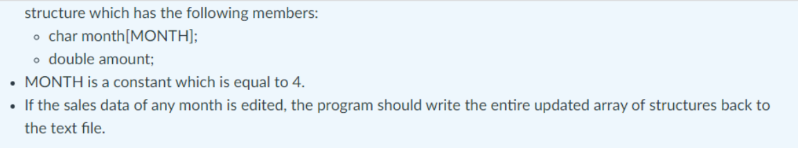 Solved Project Description Write a program that allows the | Chegg.com