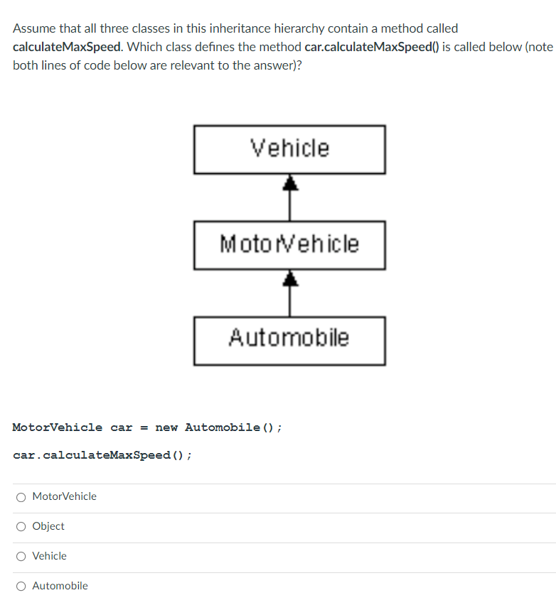Solved Assume that all three classes in this inheritance | Chegg.com