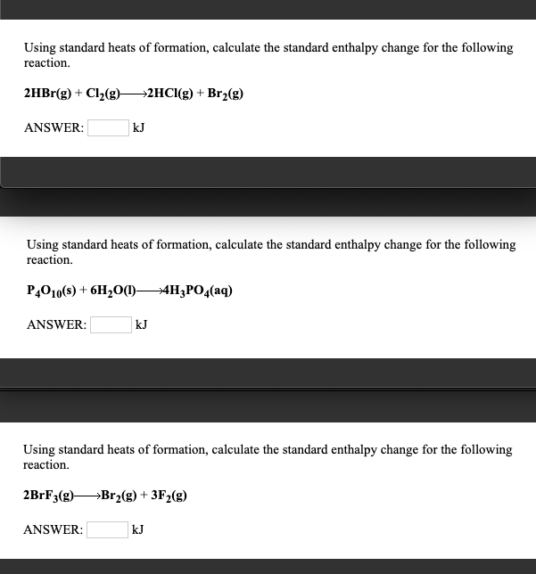 Heats Of Formation Worksheets Answers