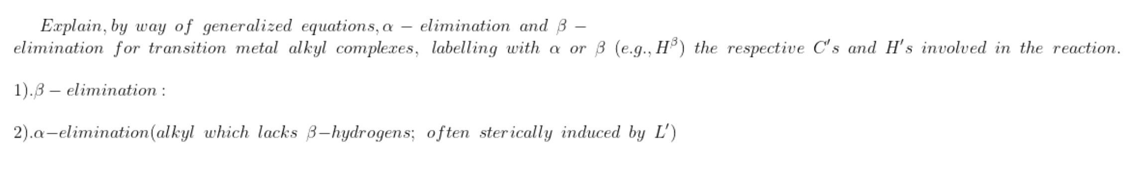 Solved Explain, by way of generalized equations, α− | Chegg.com