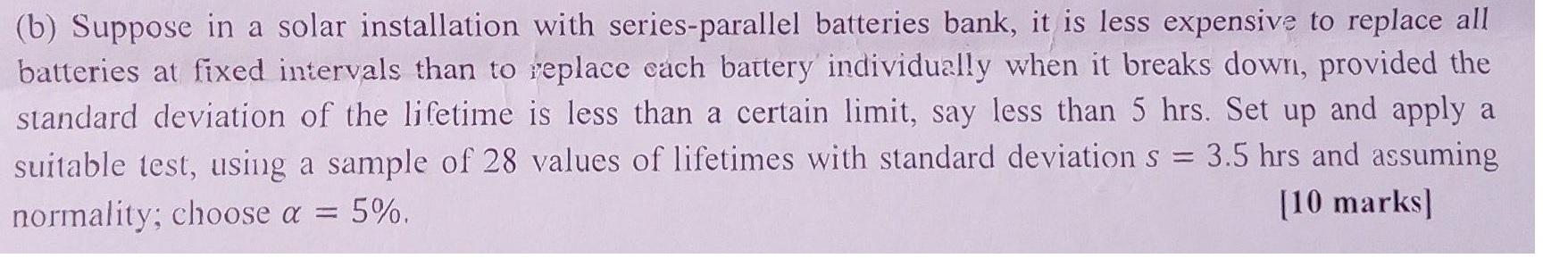 Solved (b) Suppose In A Solar Installation With | Chegg.com